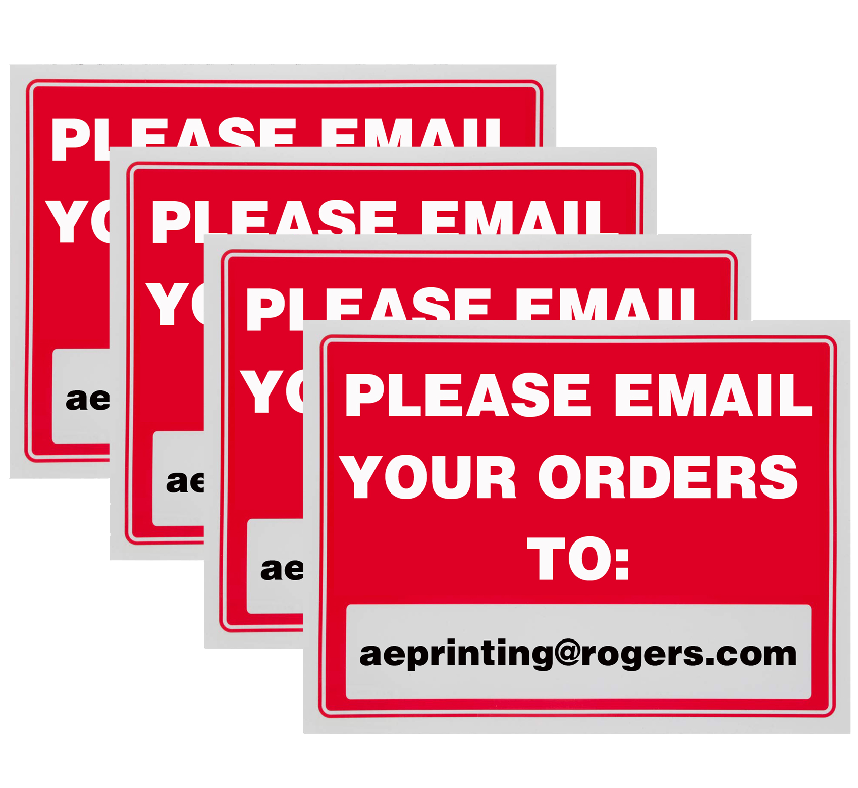 Email to send order to: AEPrinting@Rogers.com